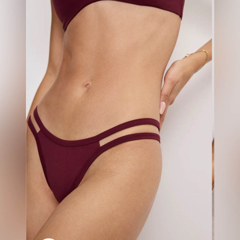 NWT Good American Boomerang Bikini Bottoms in Color: Spice005